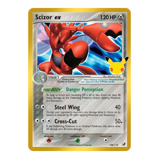Scizor ex (30C) #108/115 Classic Collection (Holofoil Near Mint) ME: 30th Celebration Classic Collection Pokemon: 2026