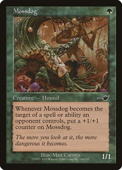 Mossdog (NMS) #106 Common (Moderately Played) Nemesis Magic: The Gathering: 2000