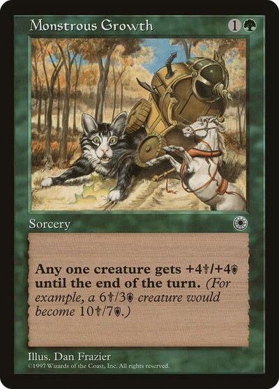 Monstrous Growth (POR) #173† Common (Lightly Played) Portal Magic: The Gathering: 1997