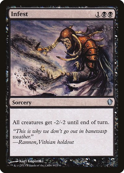 Infest (C13) #81 Uncommon (Moderately Played) Commander 2013 Magic: The Gathering: 2013