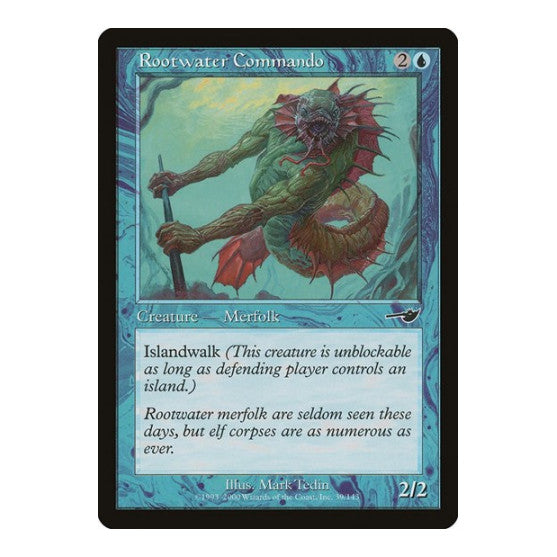 Rootwater Commando (NMS) #39 Common (Damaged) Nemesis Magic: The Gathering: 2000