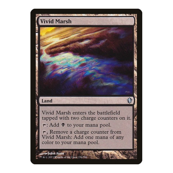 Vivid Marsh (C13) #336 Uncommon (Lightly Played) Commander 2013 Magic: The Gathering: 2013