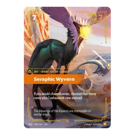Seraphic Wyvern (RAD) #092/167 Epic (Foil Near Mint) Radiance Riftbound: League of Legends Trading Card Game: 2026