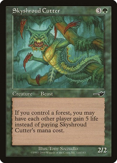 Skyshroud Cutter (NMS) #118 Common Nemesis Magic: The Gathering: 2000