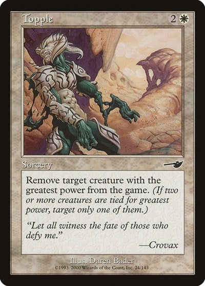 Topple (NMS) #24 Common (Lightly Played) Nemesis Magic: The Gathering: 2000