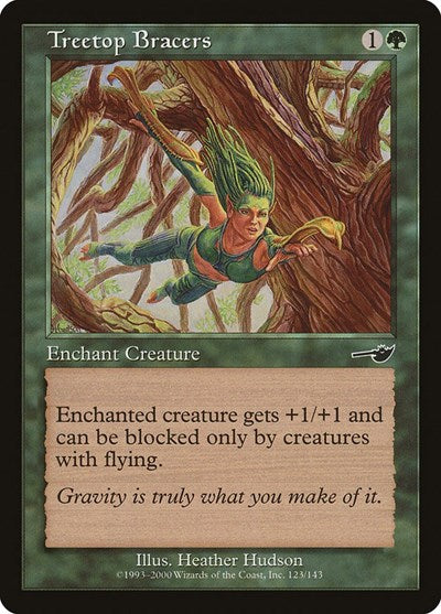 Treetop Bracers (NMS) #123 Common (Near Mint) Nemesis Magic: The Gathering: 2000