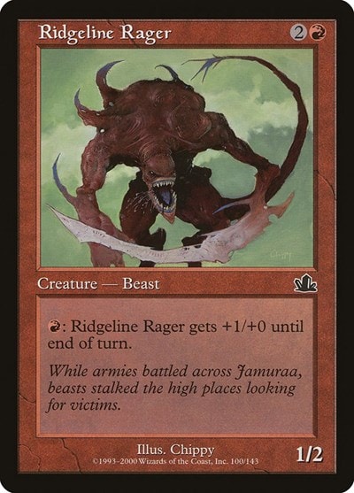 Ridgeline Rager (PCY) #100 Common (Moderately Played) Prophecy Magic: The Gathering: 2000