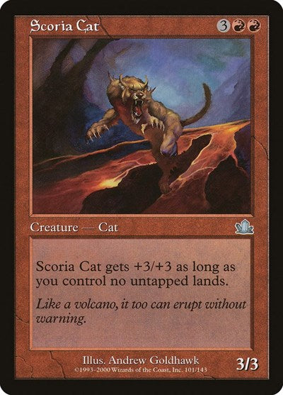 Scoria Cat (PCY) #101 Uncommon (Lightly Played) Prophecy Magic: The Gathering: 2000