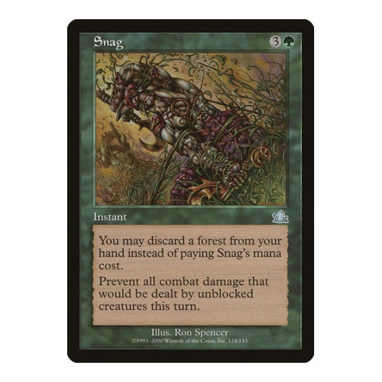 Snag (PCY) #124 Uncommon (Moderately Played) Prophecy Magic: The Gathering: 2000