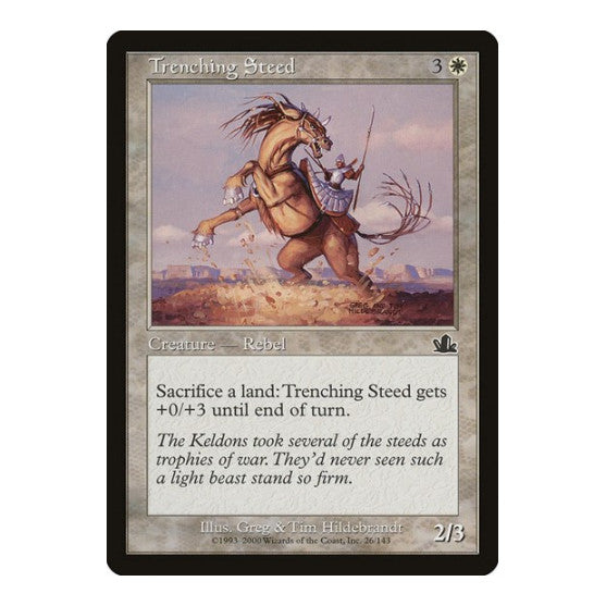 Trenching Steed (PCY) #26 Common (Damaged) Prophecy Magic: The Gathering: 2000