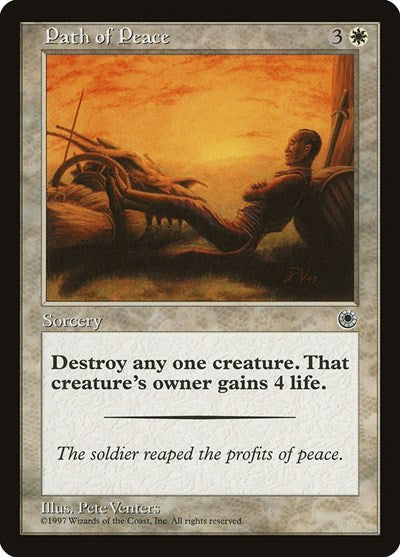 Path of Peace (POR) #21 Common (Lightly Played) Portal Magic: The Gathering: 1997