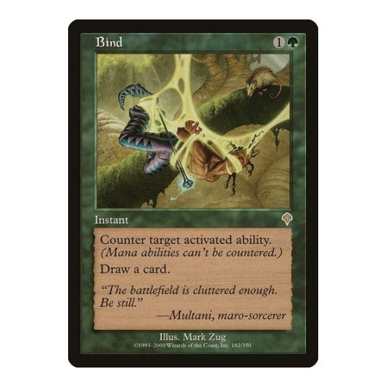 Bind (INV) #182 Rare (Near Mint) Invasion Magic: The Gathering: 2000
