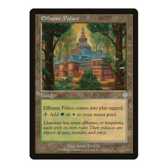 Elfhame Palace (INV) #322 Uncommon (Moderately Played) Invasion Magic: The Gathering: 2000