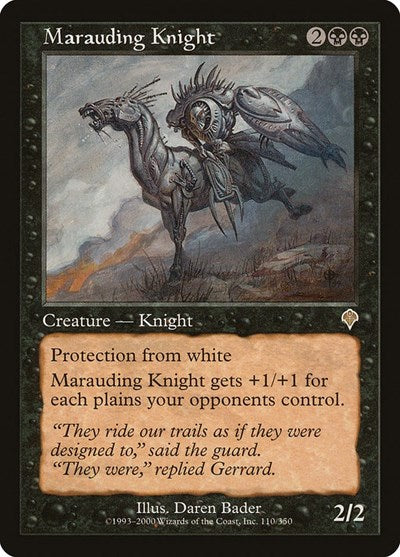 Marauding Knight (INV) #110 Rare (Lightly Played) Invasion Magic: The Gathering: 2000