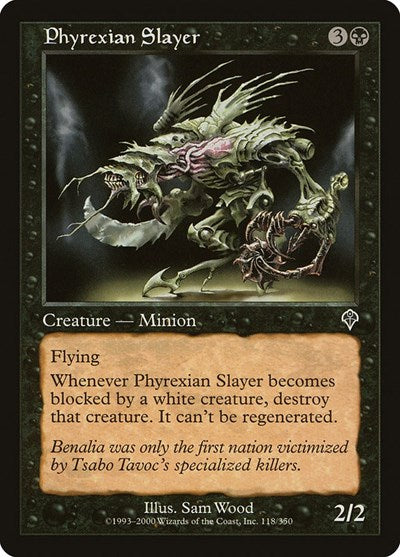 Phyrexian Slayer (INV) #118 Common (Heavily Played) Invasion Magic: The Gathering: 2000