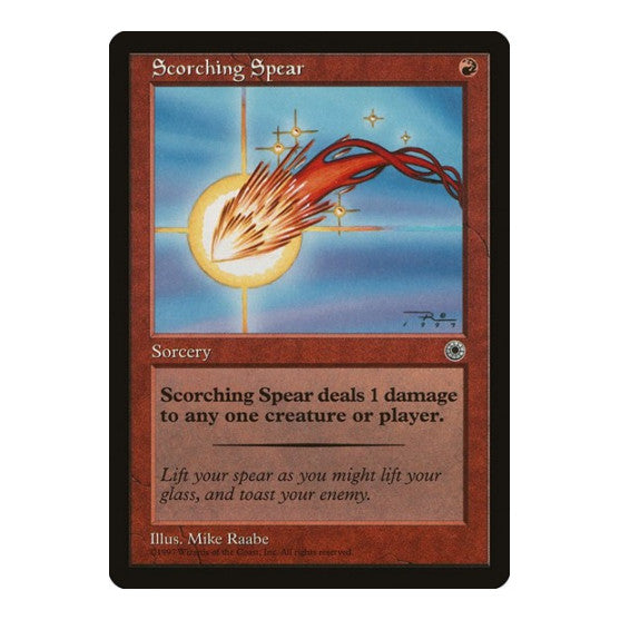 Scorching Spear (POR) #148 Common (Moderately Played) Portal Magic: The Gathering: 1997