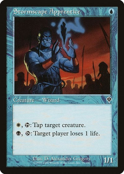 Stormscape Apprentice (INV) #75 Common (Damaged) Invasion Magic: The Gathering: 2000