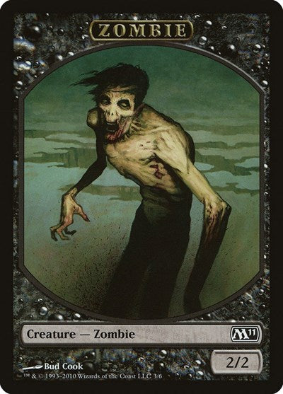 Zombie Token (M11) #3 T (Moderately Played) Magic 2011 (M11) Magic: The Gathering: 2010