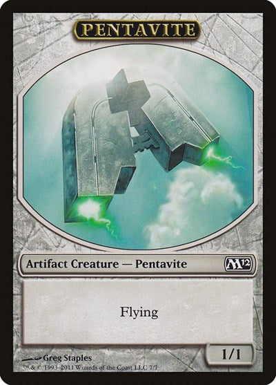 Pentavite Token (M12) #7 T (Moderately Played) Magic 2012 (M12) Magic: The Gathering: 2011