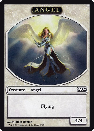 Angel Token (M14) #2 T (Moderately Played) Magic 2014 (M14) Magic: The Gathering: 2013
