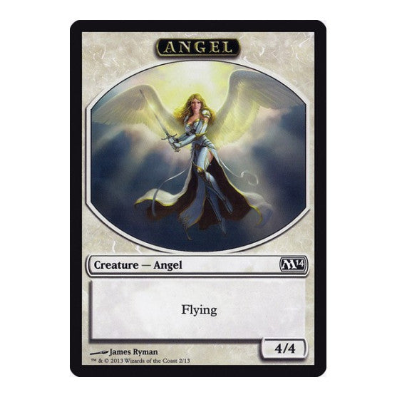 Angel Token (M14) #2 T (Moderately Played) Magic 2014 (M14) Magic: The Gathering: 2013