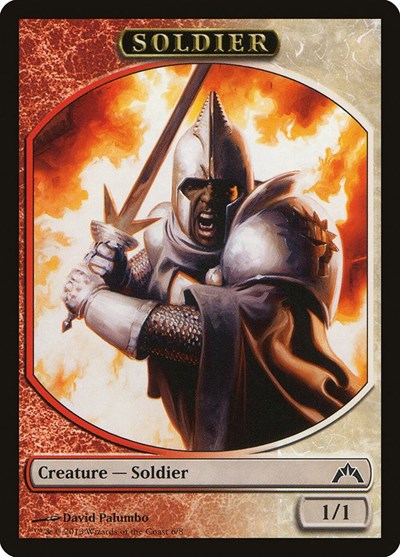 Soldier Token (GTC) #6 T (Moderately Played) Gatecrash Magic: The Gathering: 2013