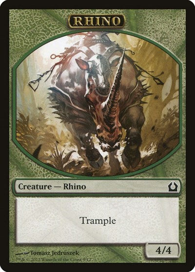 Rhino Token (RTR) #9 T (Lightly Played) Return to Ravnica Magic: The Gathering: 2012