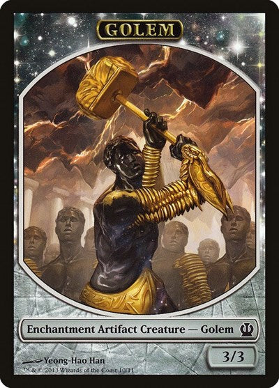 Golem Token (THS) #10 T (Lightly Played) Theros Magic: The Gathering: 2013