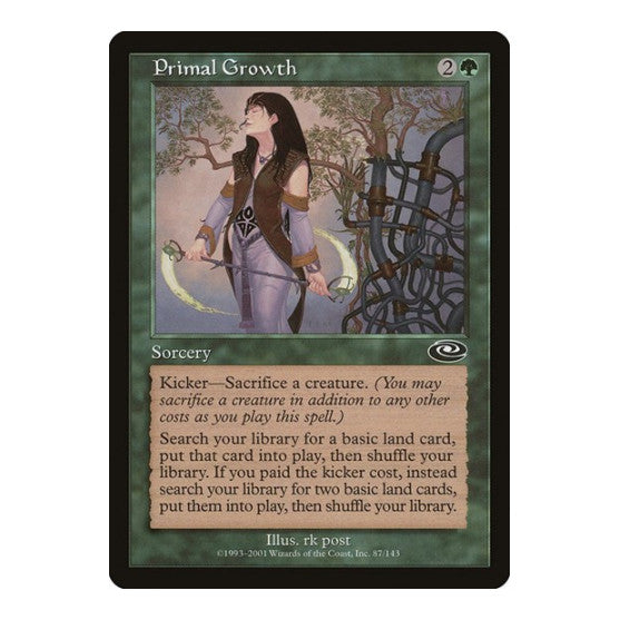 Primal Growth (PLS) #87 Common (Moderately Played) Planeshift Magic: The Gathering: 2001