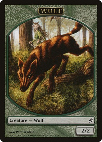 Wolf Token (LRW) #10 T (Moderately Played) Lorwyn Magic: The Gathering: 2007