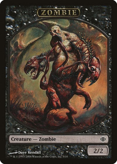 Zombie Token (ALA) #5 T (Moderately Played) Shards of Alara Magic: The Gathering: 2008