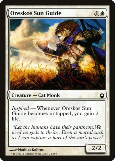 Oreskos Sun Guide (BNG) #22 Common (Moderately Played) Born of the Gods Magic: The Gathering: 2014