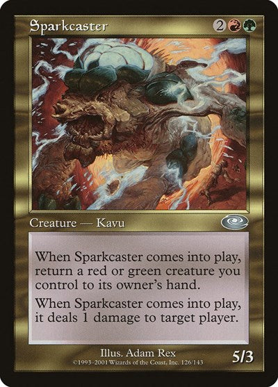 Sparkcaster (PLS) #126 Uncommon (Moderately Played) Planeshift Magic: The Gathering: 2001
