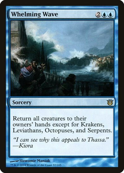 Whelming Wave (BNG) #57 Rare (Foil Lightly Played) Born of the Gods Magic: The Gathering: 2014