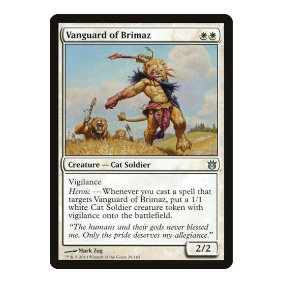 Vanguard of Brimaz (BNG) #29 Uncommon (Lightly Played) Born of the Gods Magic: The Gathering: 2014