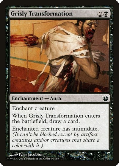 Grisly Transformation (BNG) #74 Common (Lightly Played) Born of the Gods Magic: The Gathering: 2014