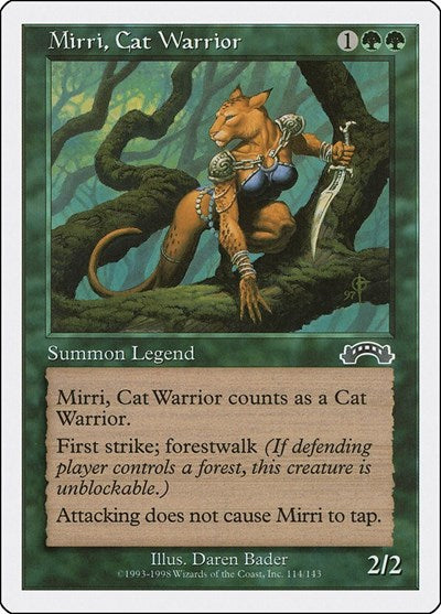 Mirri Cat Warrior (ATH) #60 Rare (Heavily Played) Anthologies Magic: The Gathering: 1998
