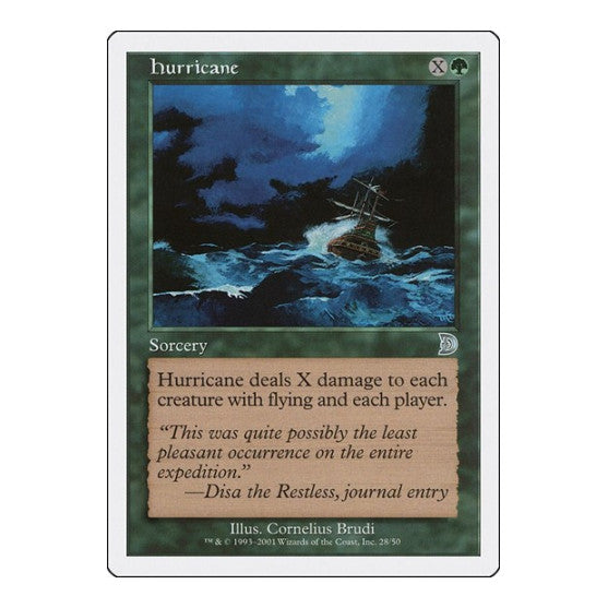 Hurricane (DKM) #28 Uncommon (Lightly Played) Deckmasters Garfield vs Finkel Magic: The Gathering: 2001