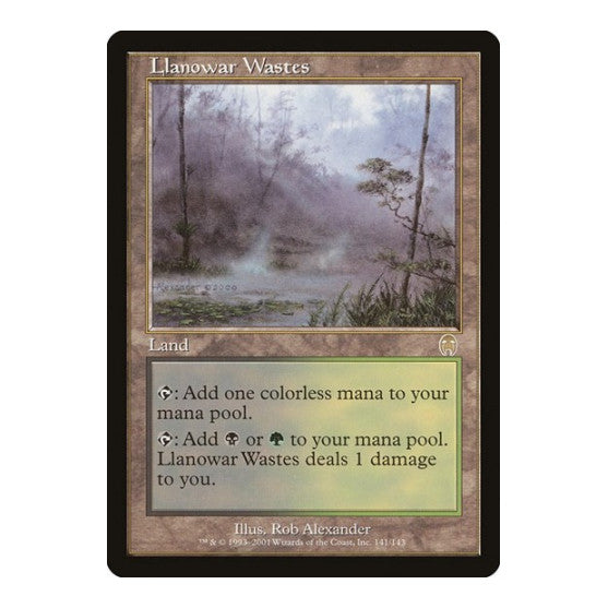 Llanowar Wastes (APC) #141 Rare (Lightly Played) Apocalypse Magic: The Gathering: 2001