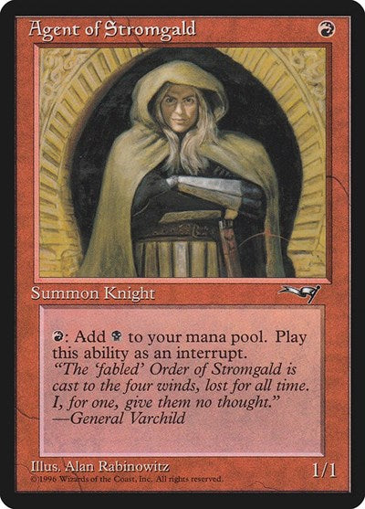 Agent of Stromgald (ALL) #64b Common (Moderately Played) Alliances Magic: The Gathering: 1996