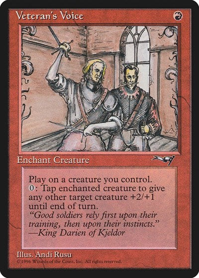 Veterans Voice Side by side (ALL) #84a Common (Moderately Played) Alliances Magic: The Gathering: 1996