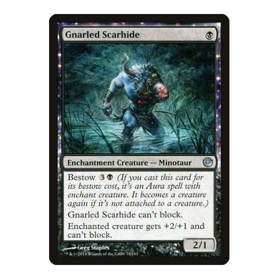 Gnarled Scarhide (JOU) #72 Uncommon (Lightly Played) Journey Into Nyx Magic: The Gathering: 2014