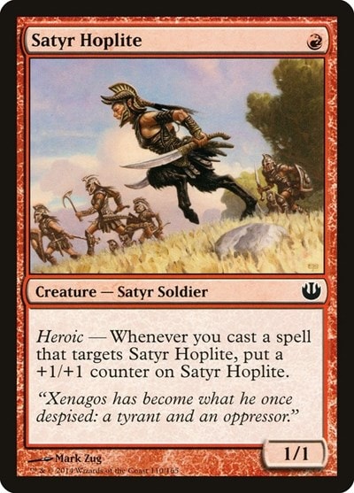 Satyr Hoplite (JOU) #110 Common (Lightly Played) Journey Into Nyx Magic: The Gathering: 2014