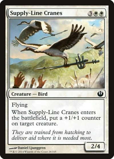 Supply Line Cranes (JOU) #28 Common (Lightly Played) Journey Into Nyx Magic: The Gathering: 2014