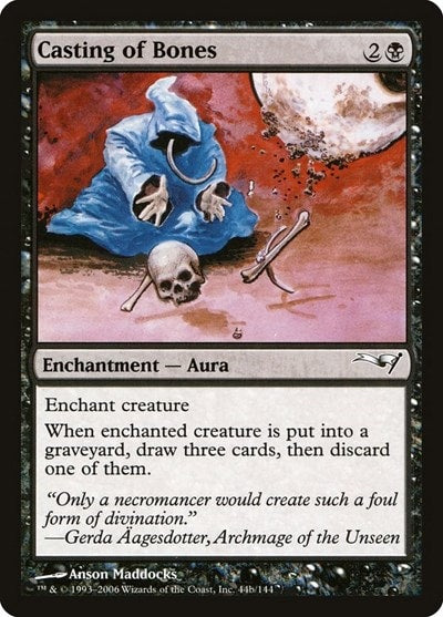 Casting of Bones (CTD) #44b Common (Moderately Played) Coldsnap Theme Deck Reprints Magic: The Gathering: 2006