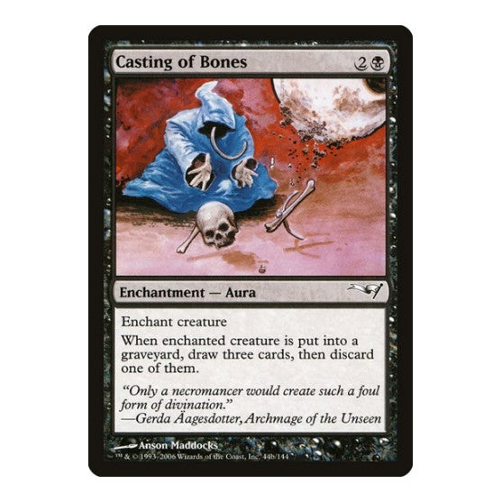 Casting of Bones (CTD) #44b Common (Moderately Played) Coldsnap Theme Deck Reprints Magic: The Gathering: 2006