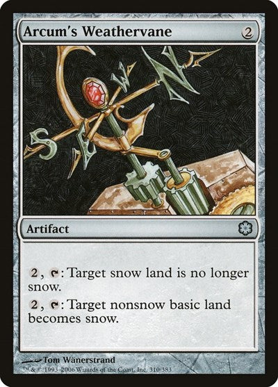 Arcums Weathervane (CTD) #310 Uncommon (Lightly Played) Coldsnap Theme Deck Reprints Magic: The Gathering: 2006