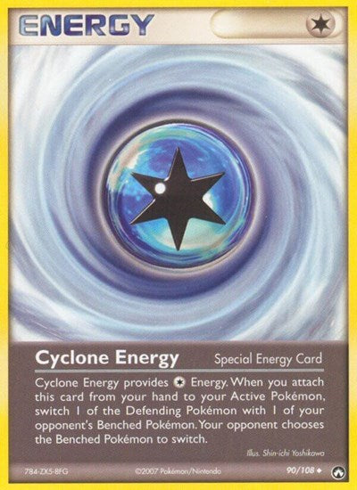 Cyclone Energy (PK) #90/108 Uncommon (Reverse Holofoil Moderately Played) Power Keepers Pokemon: 2007
