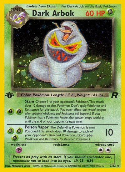 Dark Arbok (2) (TR) #02/82 Holo Rare Team Rocket Pokemon: 2000