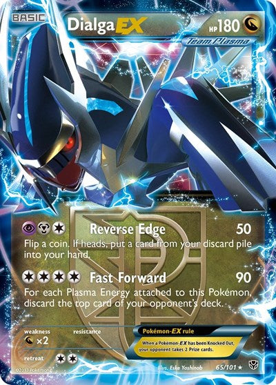 Dialga EX (Team Plasma) (PLB) #65/101 Ultra Rare (Holofoil Lightly Played) Plasma Blast Pokemon: 2013